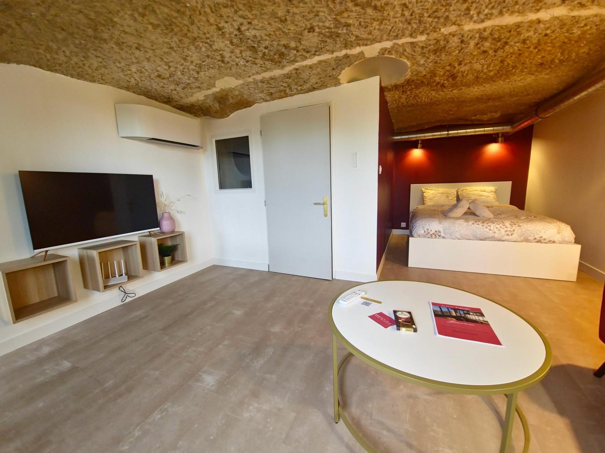 Ferienwohnung Le Cocon Troglodyte Saint-Étienne-de-Chigny Exterior foto